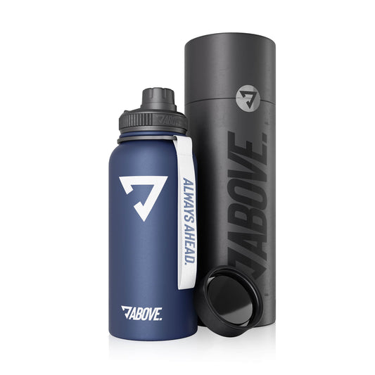 ABOVE. Edelstahl Thermosflasche (950ml).  blau