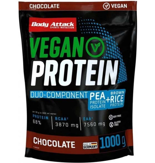 Body Attack Vegan Protein (1000g Beutel) Chocolate