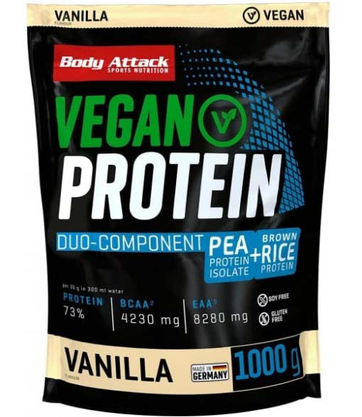 Body Attack Vegan Protein (1000g Beutel) Vanilla