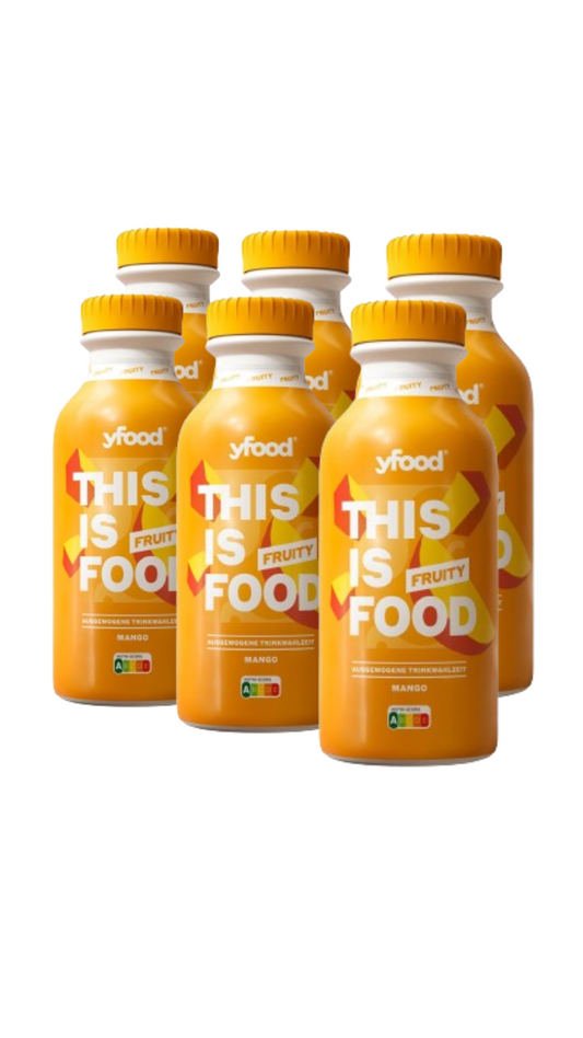 yfood fruity Drinks - Trinkmahlzeit (6 x 500ml) Mango