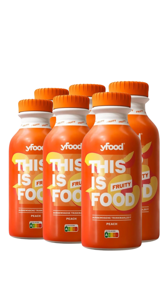 yfood fruity Drinks - Trinkmahlzeit (6 x 500ml) Peach