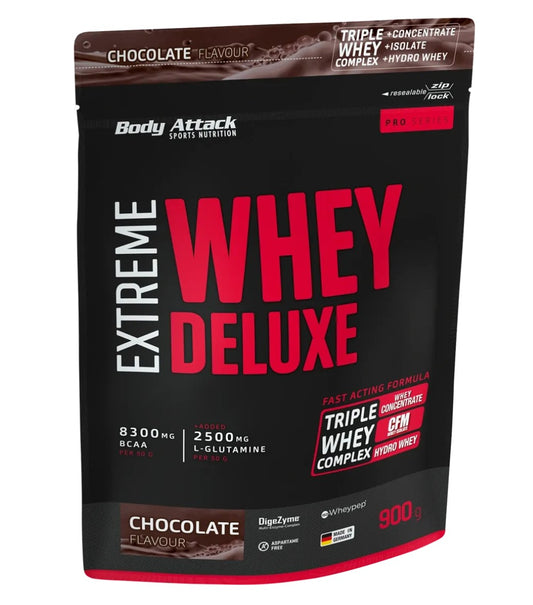 Body Attack Extreme Whey Deluxe (900g Beutel) Schoko