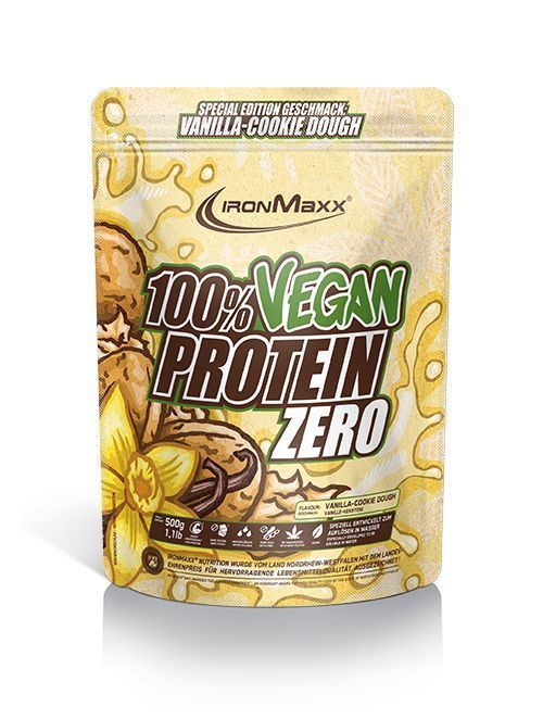 IronMaxx 100% Vegan Protein Zero (500g Beutel) Vanilla-Cookie Dough
