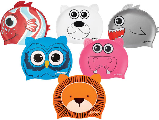Finis Animal Head Silikon Badekappen f¸r Kinder