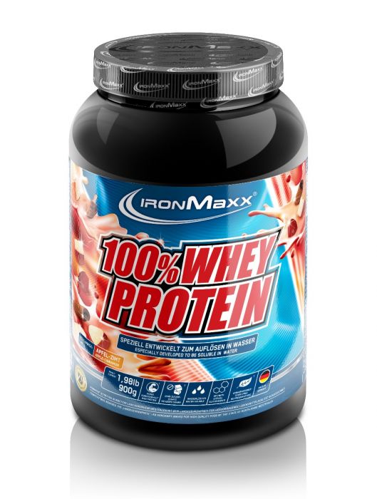 Ironmaxx 100% Whey Protein (900g Dose) Apfel-Zimt