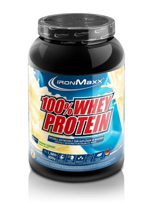 Ironmaxx 100% Whey Protein (900g Dose) Banane-Joghurt