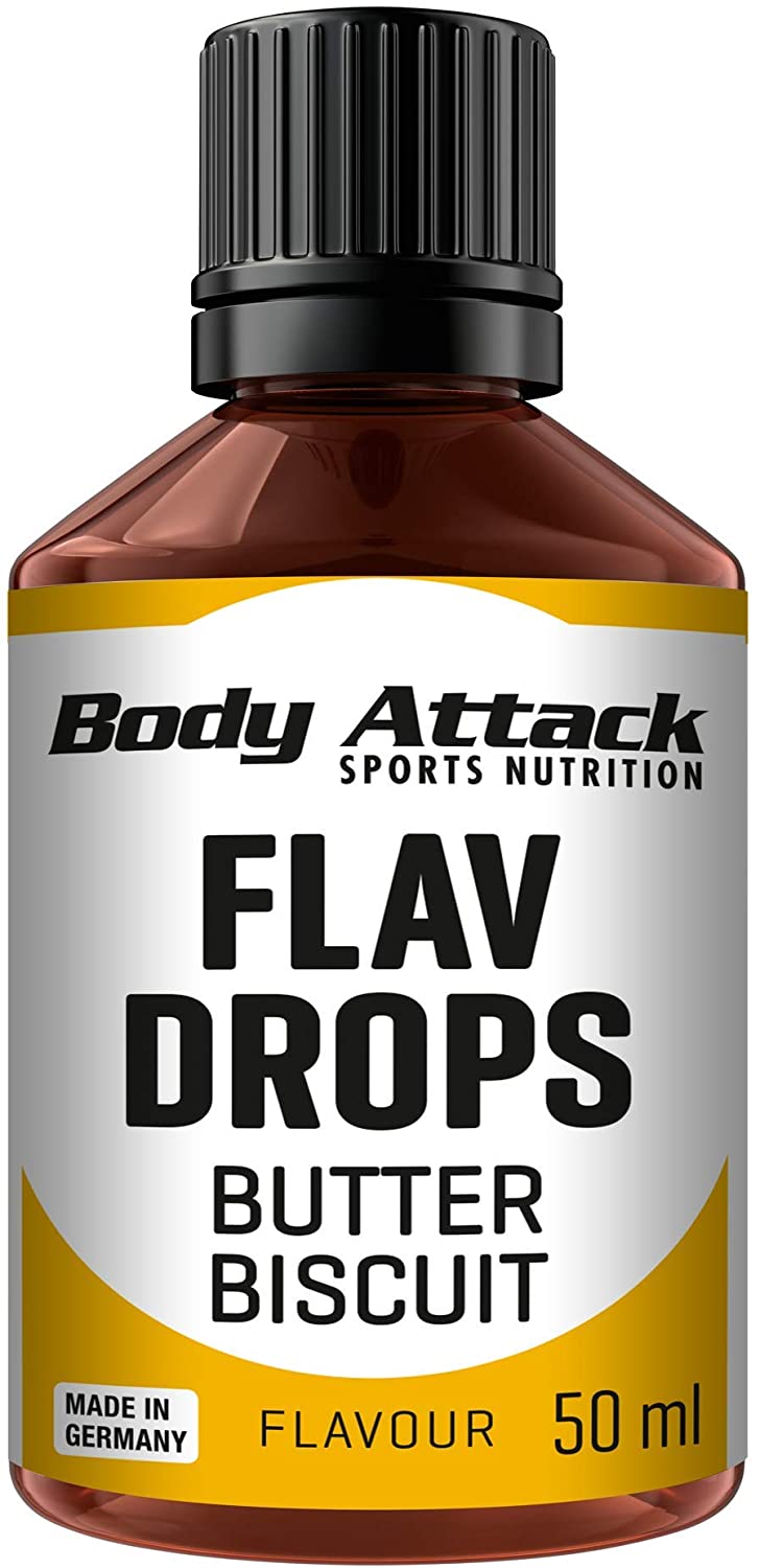 Body Attack Flav Drops (50ml)  Butter Biscuit
