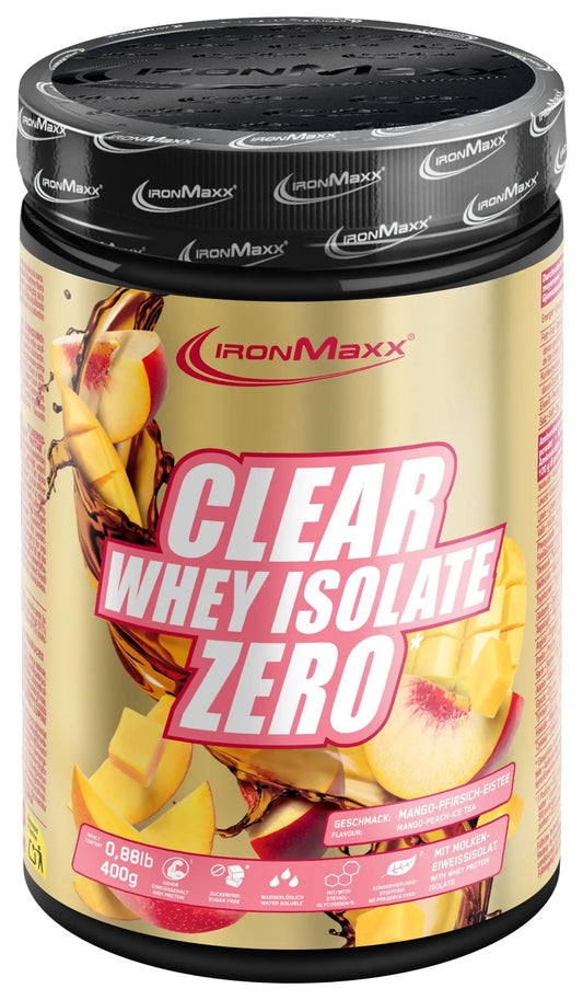 IronMaxx Clear Whey Isolate Zero (400G Dose)  Ice Tea Mango Peach