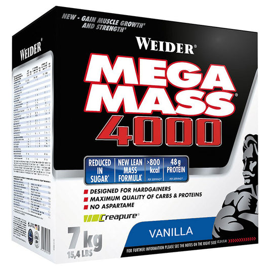 Weider Mega Mass 4000 (7000g Beutel) Vanille