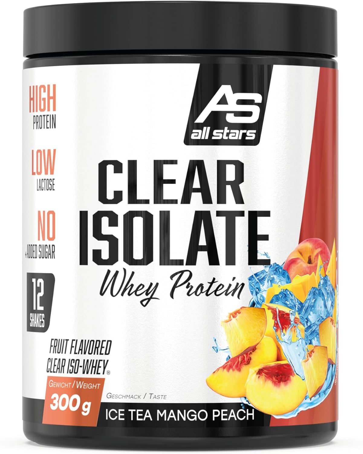 AllStars Clear Isolate Whey Protein (300g Dose)  Ice Tea Mango Peach