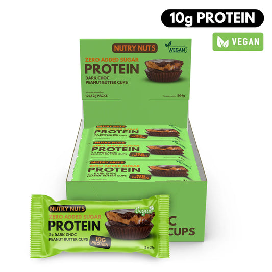 Nutry Nuts Cups (12 x 42g) Dark Choc Peanut Butter Cups