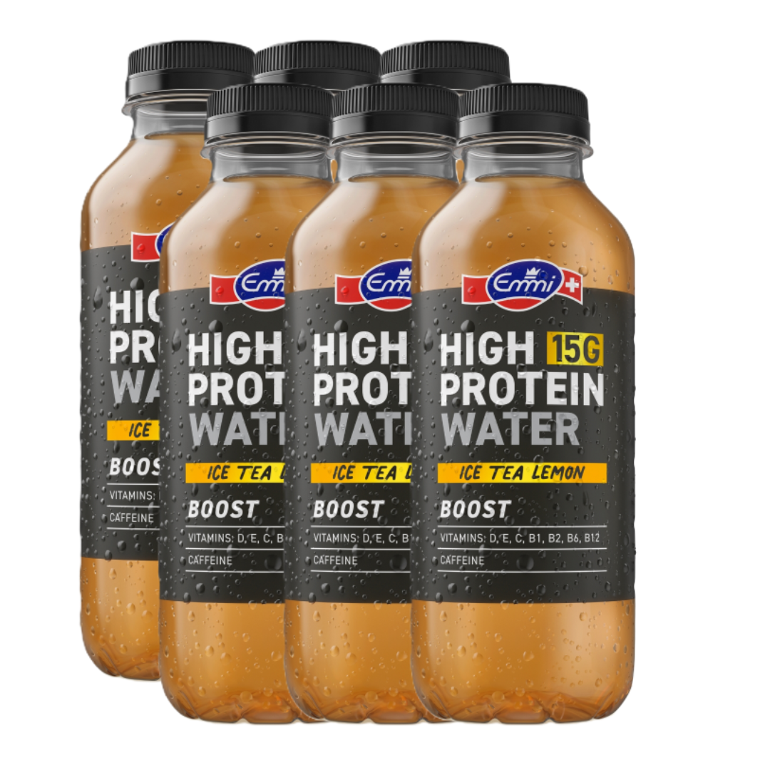 Emmi High Protein Water Boost (6 x 500ml)  Ice Tea Lemon