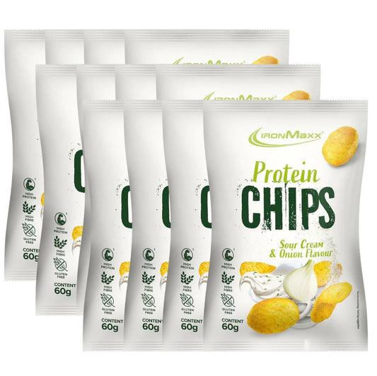 IronMaxx Protein Chips 3.0 (12 x 60g)  Sour Cream & Onion