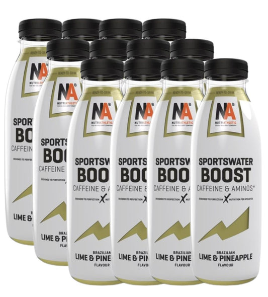 Nutri Athletic Sportswater Boost (12 x 500ml)  Lime & Pineapple