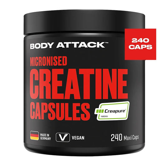 Body Attack Creatine Caps Creapure (240 Maxi Caps)