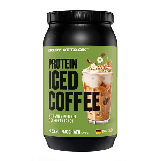 Body Attack Protein Iced Coffee (900g Dose)  Hazelnut Macchiato