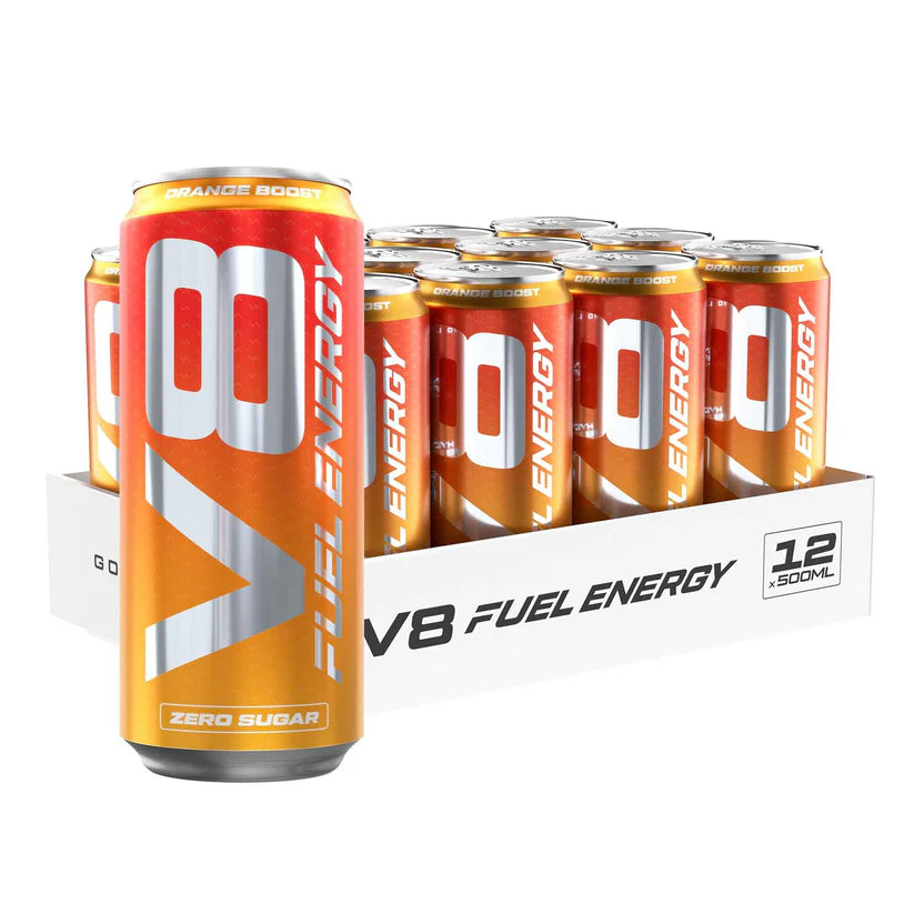 Vast V8 Fuel Energy (12 x 500ml)  Orange Boost