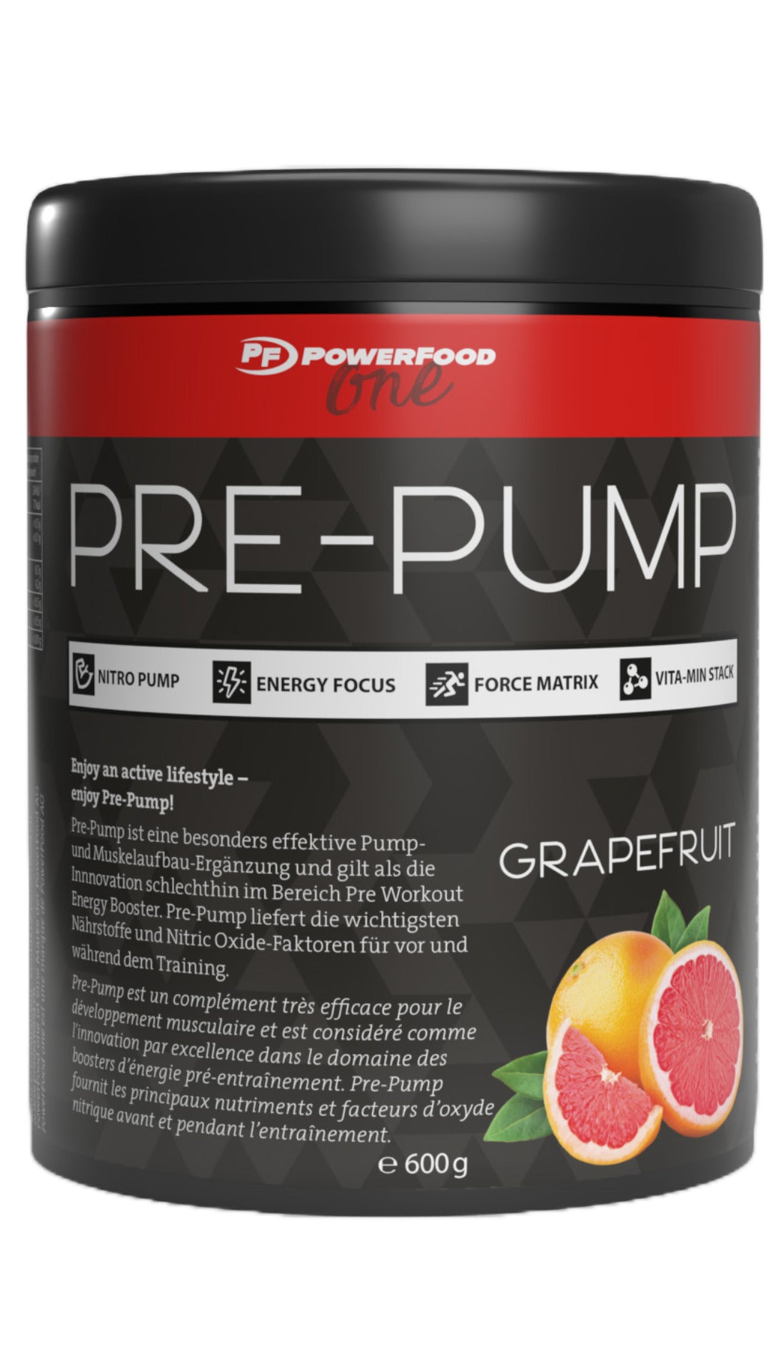 Powerfood One Pre-Pump (600G Dose)  Grapefruit