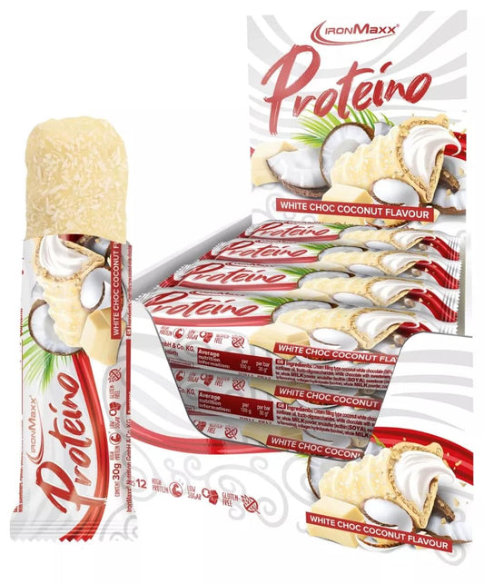IronMaxx Proteino Protein Bar (12 x 30G) White Chocolate Coconut