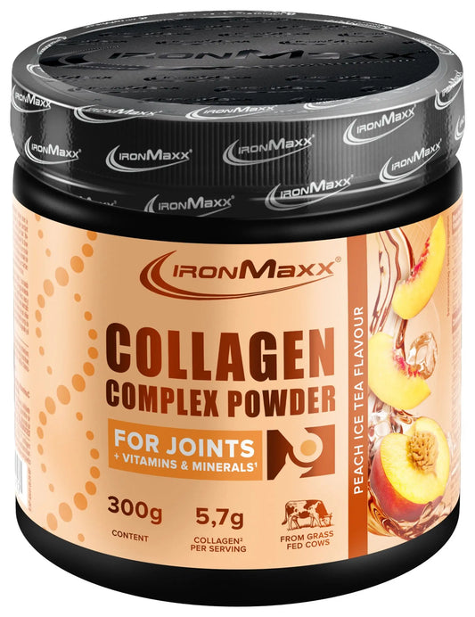 IronMaxx Collagen Complex Powder (300 Dose) Peach Ice Tea