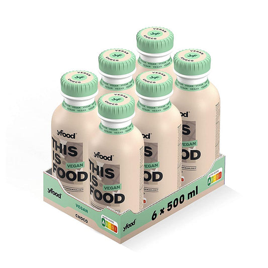 yfood Vegan Drinks - Trinkmahlzeit (6 x 500ml) Chocolate