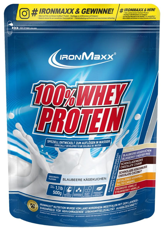 IronMaxx 100% Whey Protein (500g Beutel)  Blueberry Cheesecake