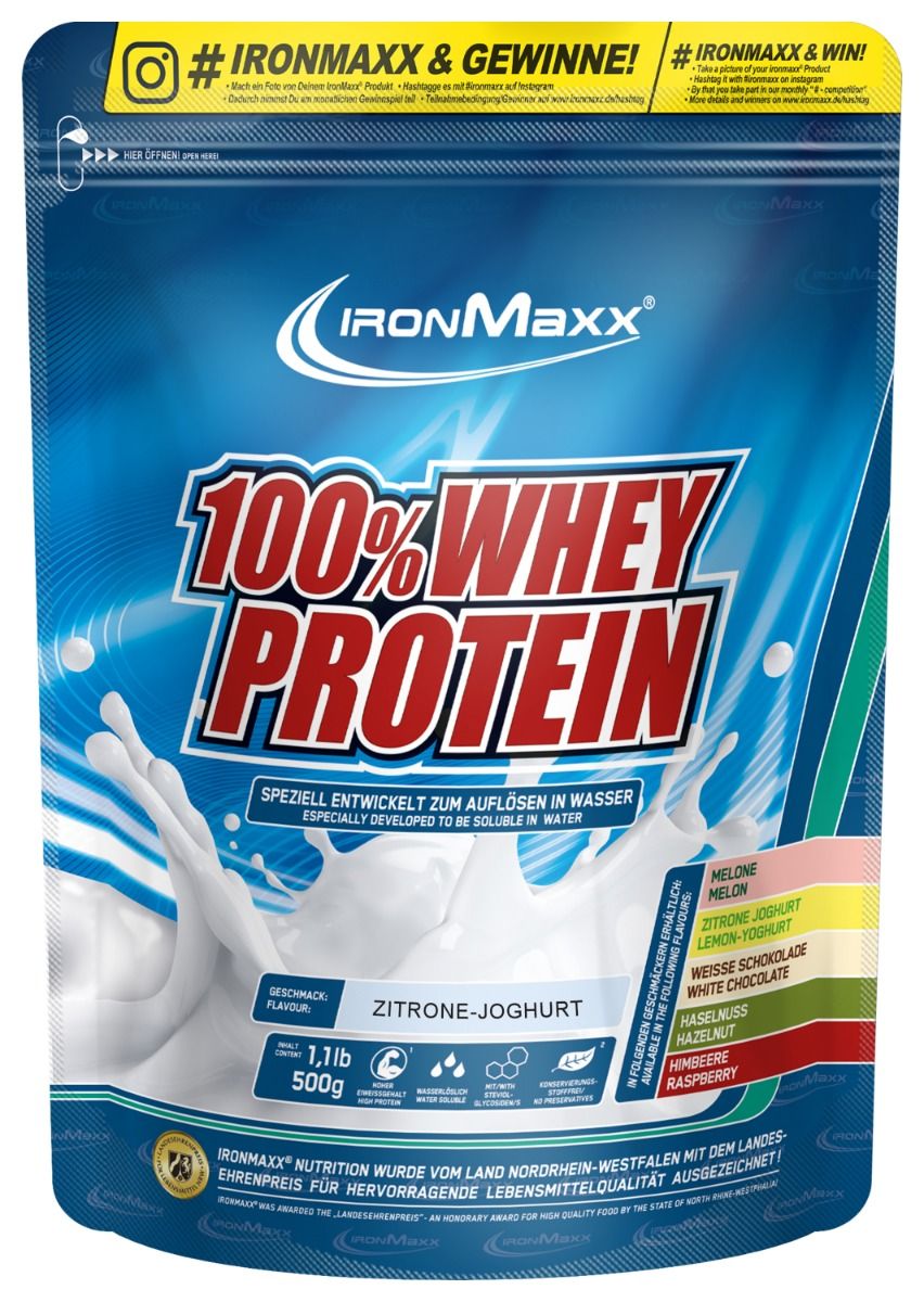 IronMaxx 100% Whey Protein (500g Beutel)  Lemon-Yoghurt