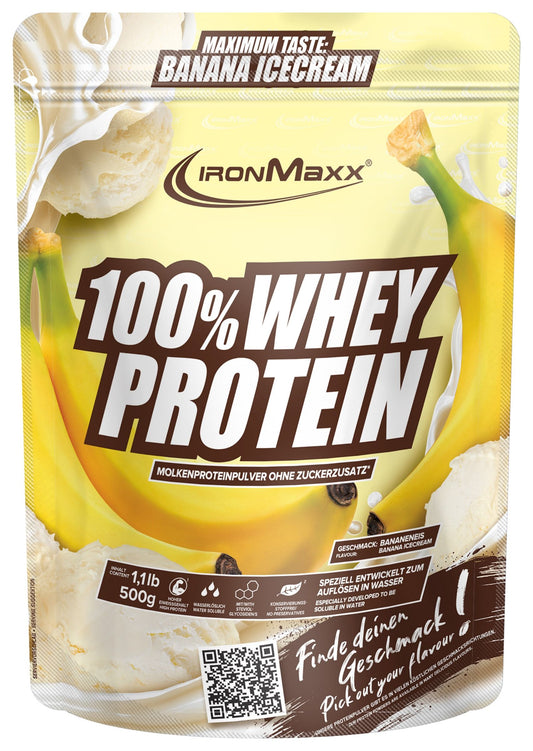 IronMaxx 100% Whey Protein (500g Beutel) Banane-Joghurt