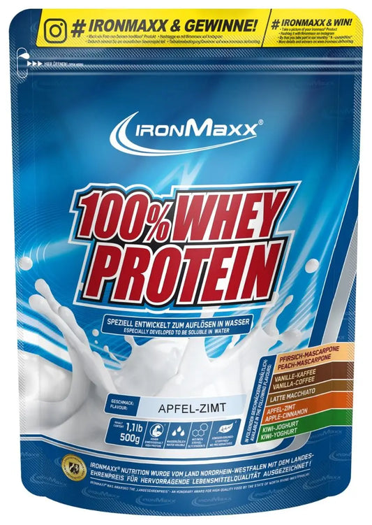 IronMaxx 100% Whey Protein (500g Beutel) Apple Cinnamon