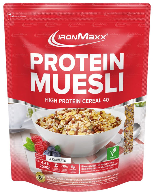 IronMaxx Protein Müsli (2000g Beutel)  Schoko
