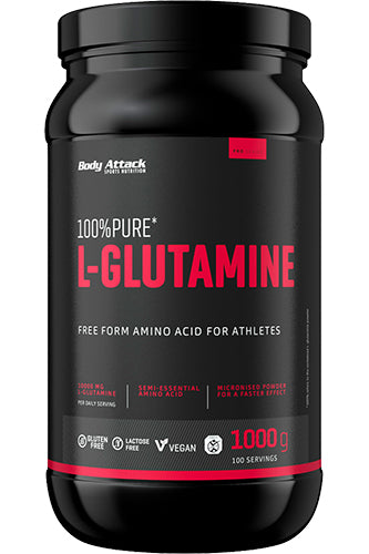 Body Attack 100% Pure L-Glutamin (1000g Dose)