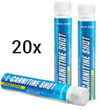 Body Attack L-Carnitine Shots (20 x 25ml) Citrus