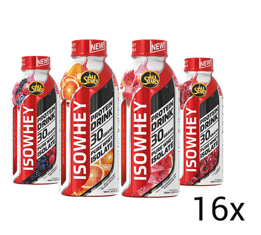 All Stars ISOWHEY® PURE (16 Flaschen à 500ml) Kirsch