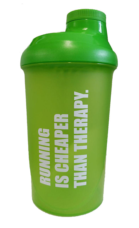 Olimp Shaker Running Is Cheaper Than Therapy (500ml) green
