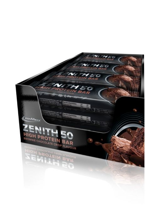 IronMaxx Zenith 50 High Protein Bar (16 x 45g) Brownie Chocolate Crisp
