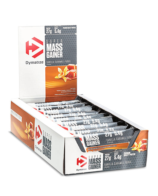 Dymatize Super Mass Gainer Bar (10 x 90g) Vanilla Caramel Fudge