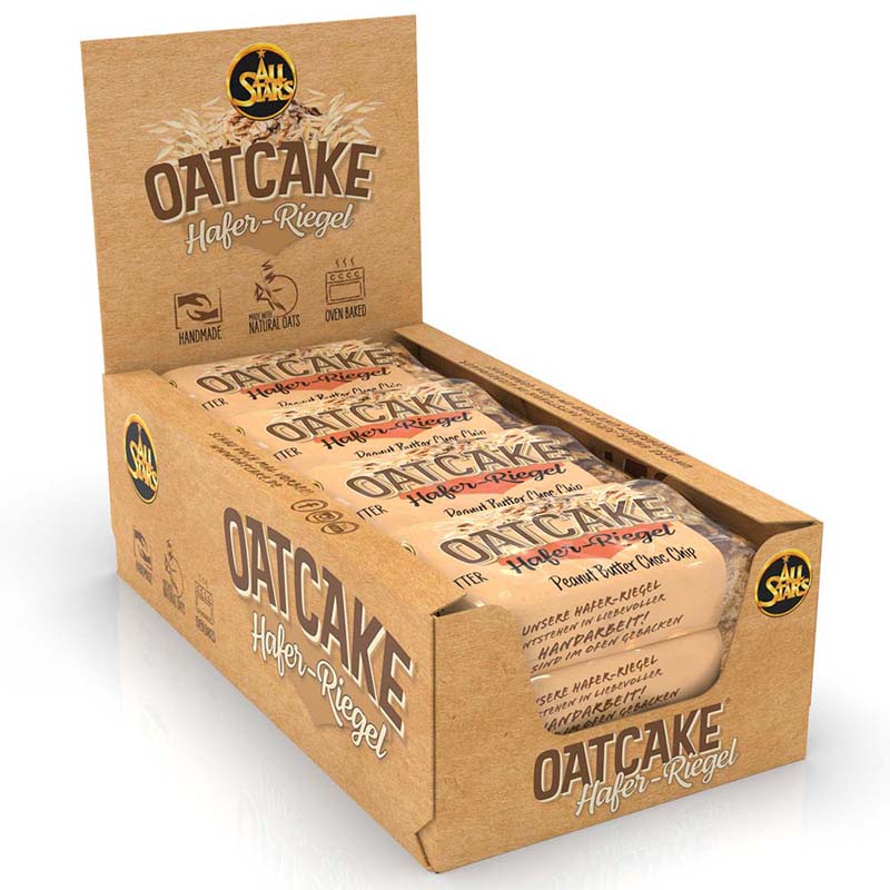 All Stars Oatcake Hafer-Riegel (12 x 80g) Peanut Butter Choc Chip