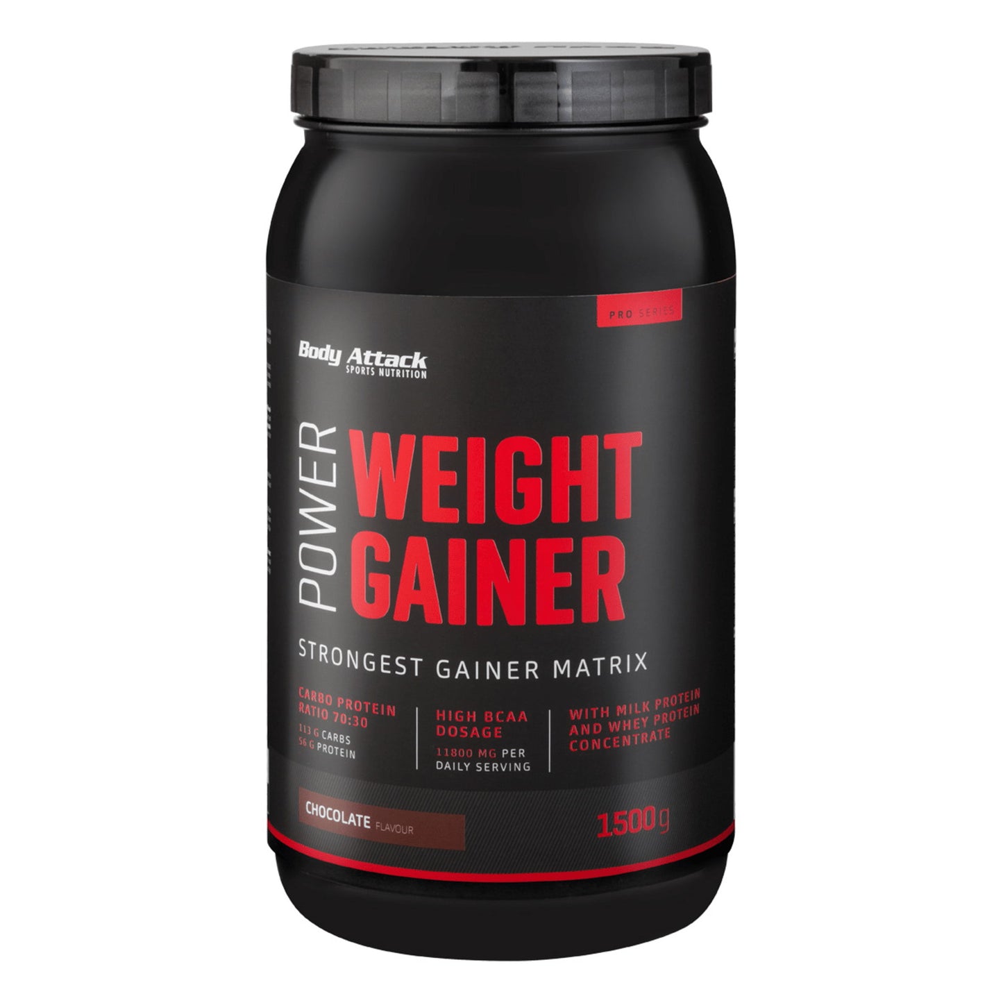 Body Attack Power Weight Gainer (1500g Dose) Erdbeer