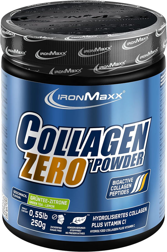 IronMaxx Collagen Powder Zero (250g Dose) Green Tea Lemon