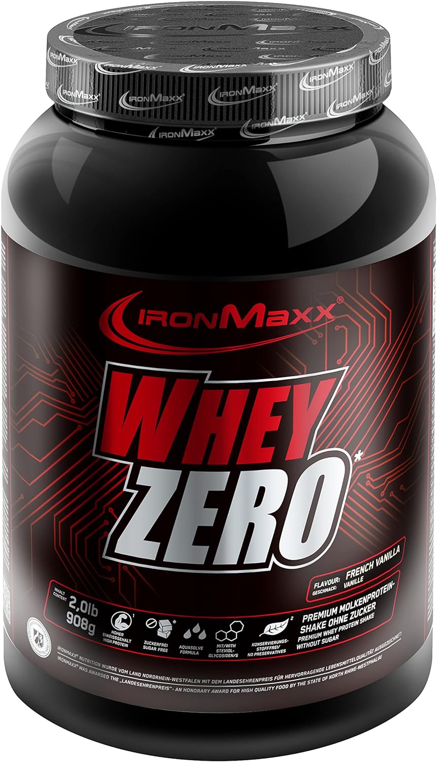 IronMaxx Whey Zero (908g Dose) vanille
