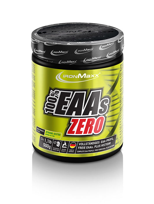 IronMaxx 100% EAAs Zero (500g Dose) Lemon Icetea