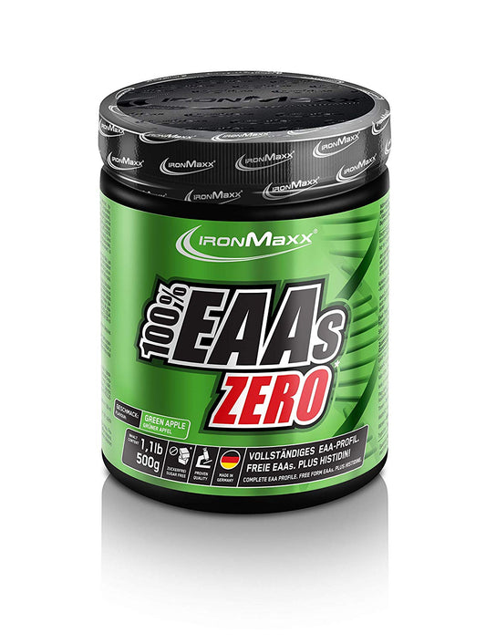 IronMaxx 100% EAAs Zero (500g Dose) Green Apple