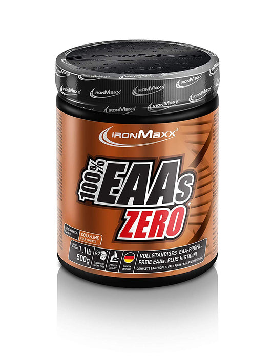 IronMaxx 100% EAAs Zero (500g Dose) Cola-Lime