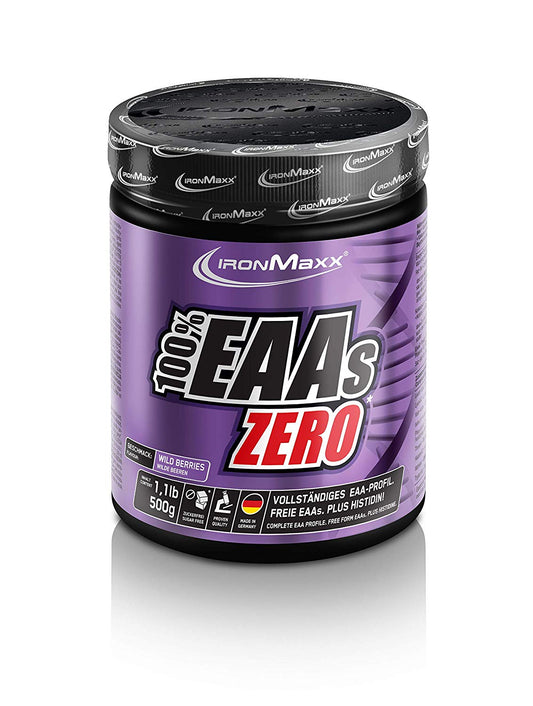IronMaxx 100% EAAs Zero (500g Dose) Wild Berries