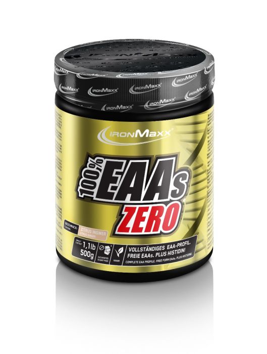 IronMaxx 100% EAAs Zero (500g Dose) Citrus Ginger