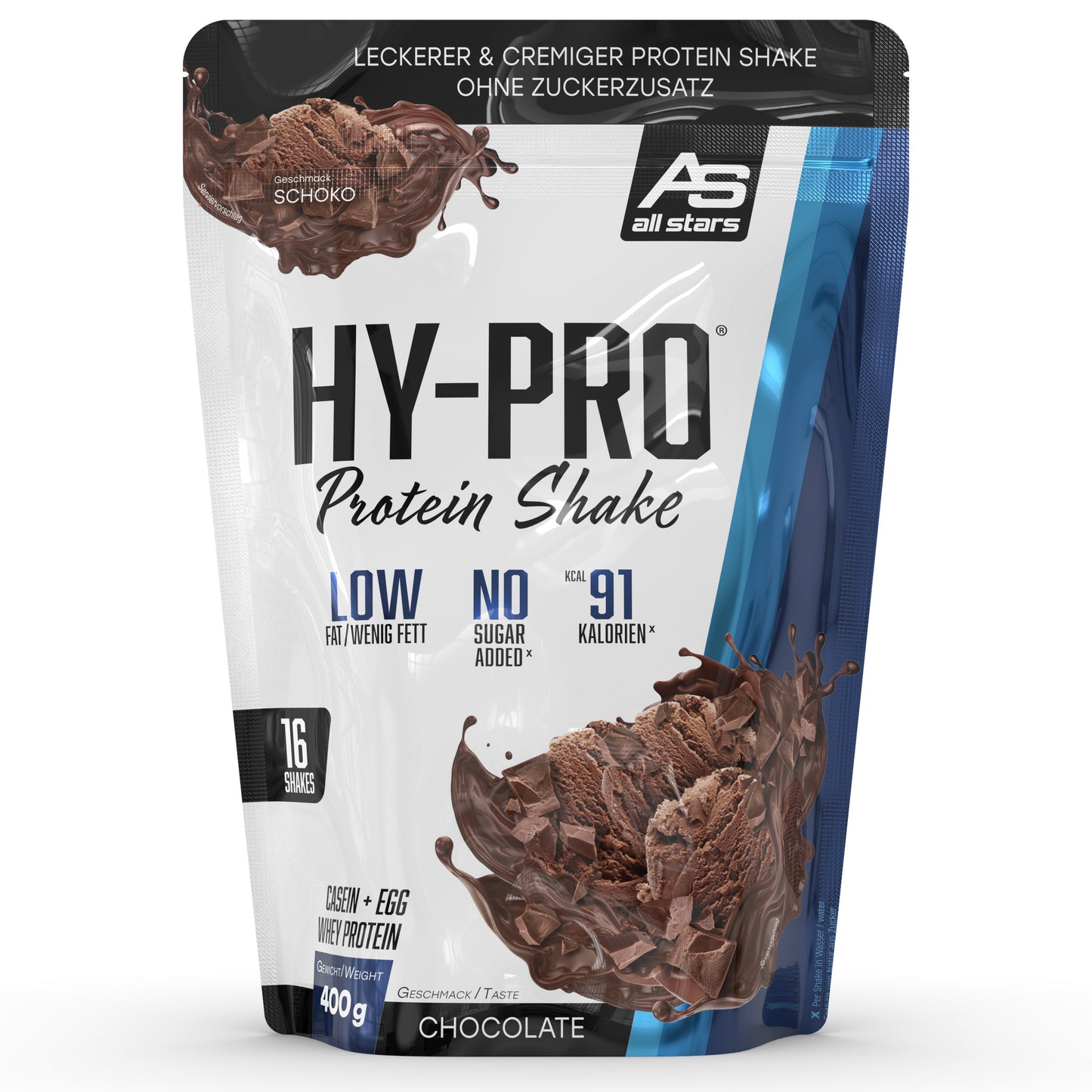 All Stars Hy-Pro Protein Shake (400G Beutel) Chocolate
