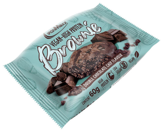 IronMaxx Vegan High Protein Brownie (60G) Double Chocolate Chip
