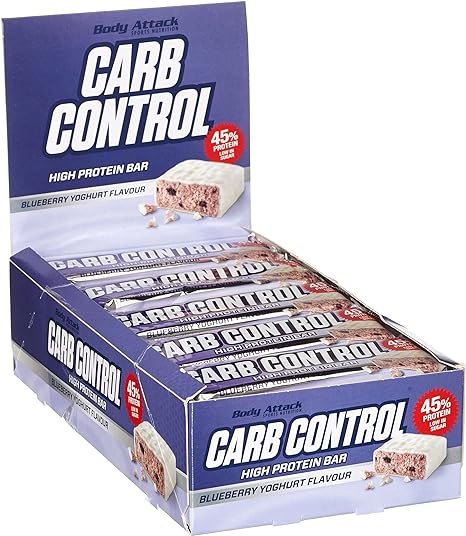 Body Attack Carb Control (15x100g Riegel) Blueberry Yoghurt