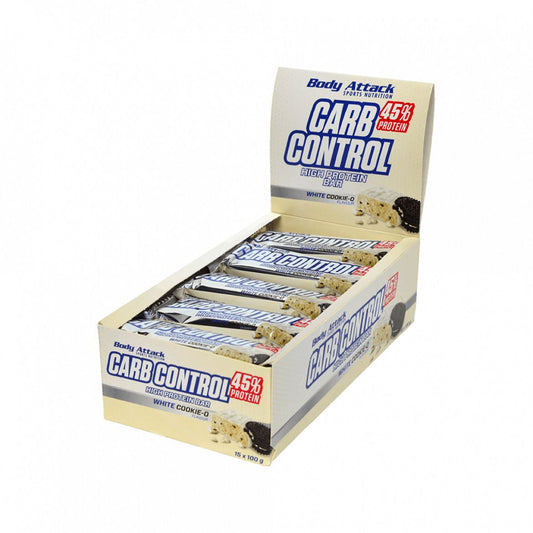 Body Attack Carb Control (15x100g Riegel) White Cookie-O