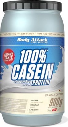 Body Attack 100 % Casein Protein (900g Dose)  Vanilla Cream